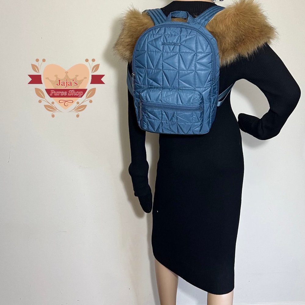 💙Michael Kors Quilted Fabric-Nylon Backpack & Pouch💙 - Picture 14 of 17